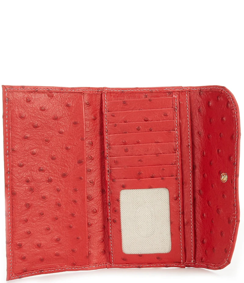 Dooney & Bourke Ostrich Continental Trifold Wallet