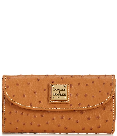 Dooney & Bourke Ostrich Continental Trifold Wallet