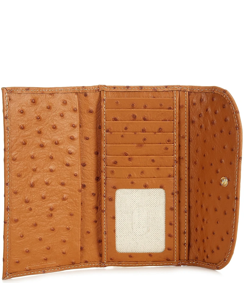 Dooney & Bourke Ostrich Continental Trifold Wallet