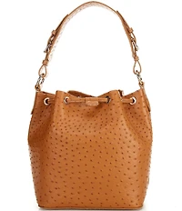 Dooney & Bourke Ostrich Drawstring Bucket Bag