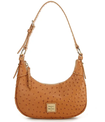 Dooney & Bourke Ostrich Hobo Shoulder Bag