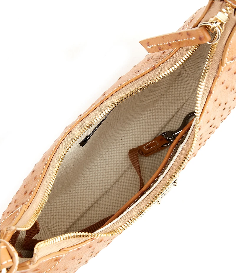 Dooney & Bourke Ostrich Hobo Shoulder Bag
