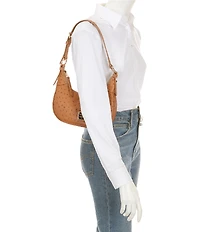 Dooney & Bourke Ostrich Hobo Shoulder Bag
