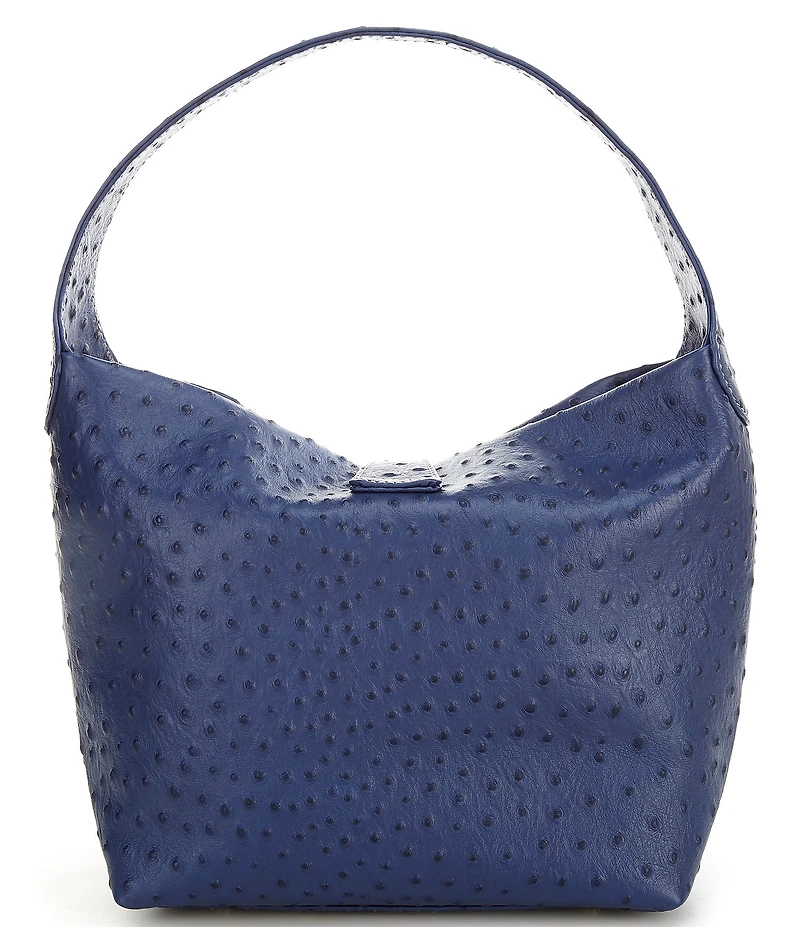 Dooney & Bourke Ostrich Clip Lock Hobo Shoulder Bag