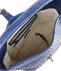 Dooney & Bourke Ostrich Clip Lock Hobo Shoulder Bag