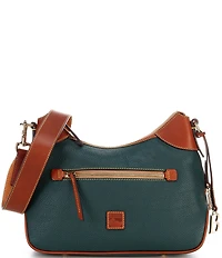 Dooney & Bourke Pebble Grain Leather Contrast Trim Hobo Shoulder Bag