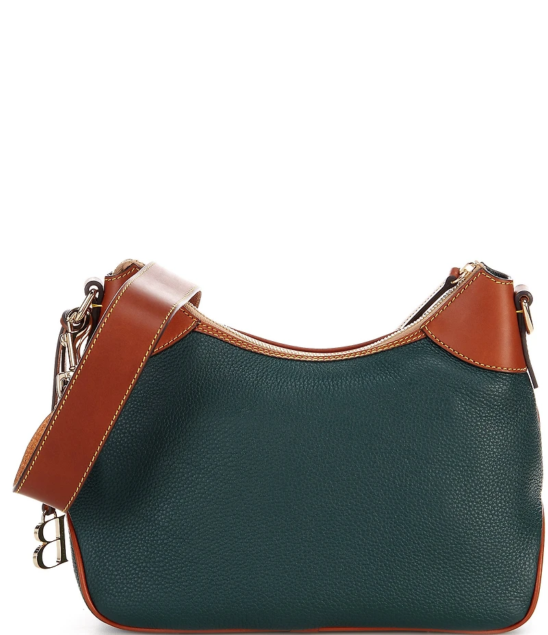 Dooney & Bourke Pebble Grain Leather Contrast Trim Hobo Shoulder Bag