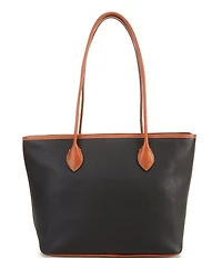 Dooney & Bourke Pebble Collection Leather Contrast Trim Tote Bag