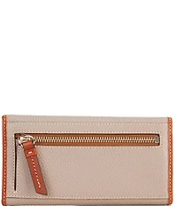 Dooney & Bourke Pebble Continental Leather Contrast Trim Wallet