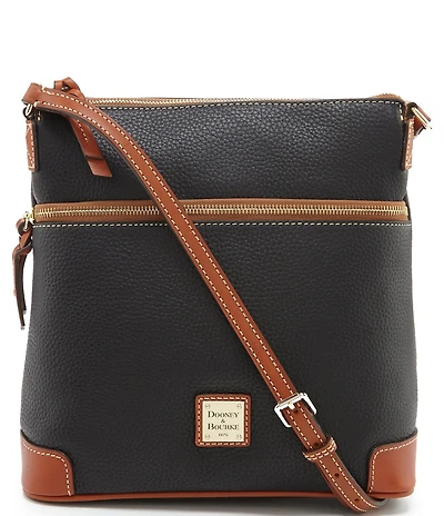 Dooney & Bourke Pebble Grain Leather Contrast Trim Crossbody Bag