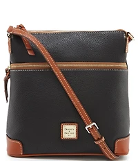Dooney & Bourke Pebble Grain Leather Contrast Trim Crossbody Bag