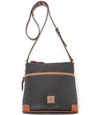 Dooney & Bourke Pebble Grain Leather Contrast Trim Crossbody Bag
