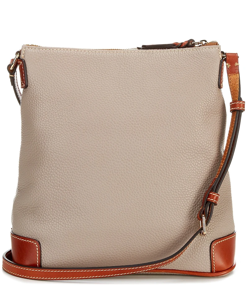 Dooney & Bourke Pebble Grain Leather Contrast Trim Crossbody Bag
