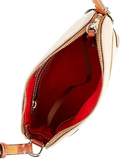 Dooney & Bourke Pebble Grain Leather Contrast Trim Crossbody Bag