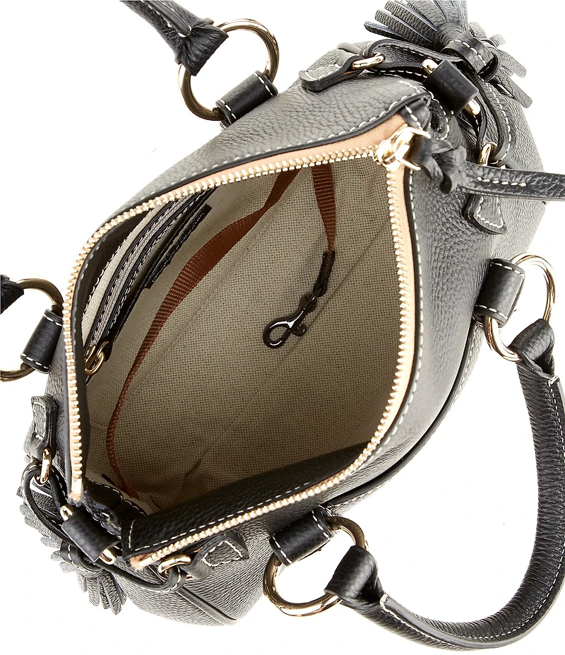 Dooney & Bourke Lucca Leather Tassle Satchel Bag