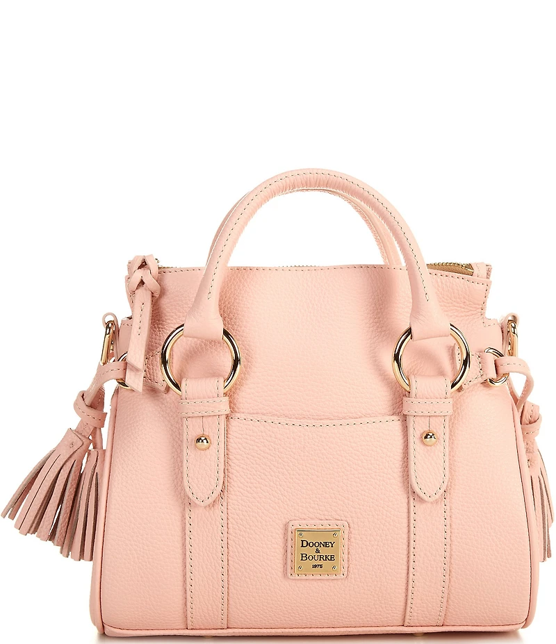 Dooney & Bourke Lucca Leather Tassel Satchel Double Handle Bag