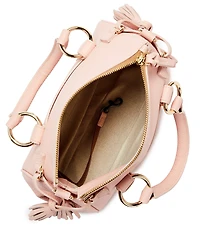 Dooney & Bourke Lucca Leather Tassel Satchel Double Handle Bag