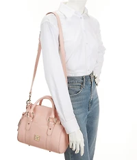 Dooney & Bourke Lucca Leather Tassel Satchel Double Handle Bag