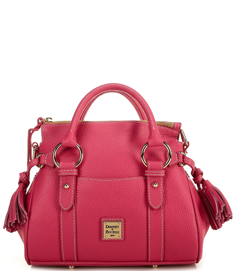 Dooney & Bourke Lucca Leather Tassel Satchel Double Handle Bag