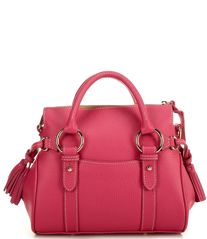 Dooney & Bourke Lucca Leather Tassel Satchel Double Handle Bag
