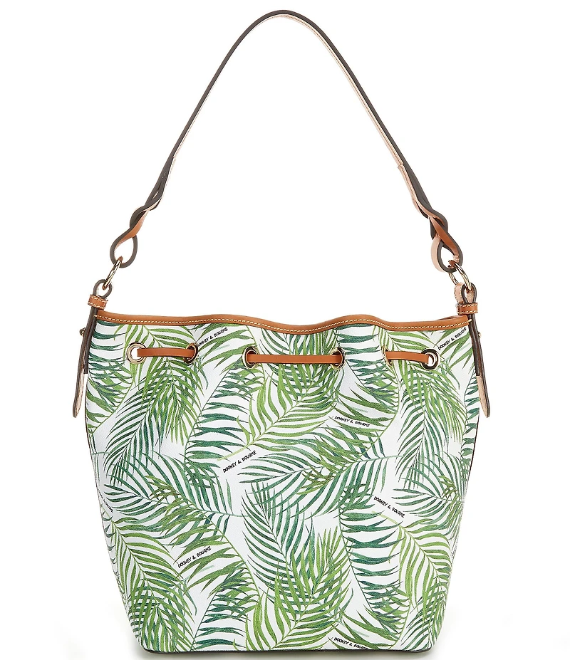 Dooney & Bourke Siesta Key Tasha Palm Leaf Drawstring Bucket Bag