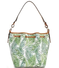 Dooney & Bourke Siesta Key Tasha Palm Leaf Drawstring Bucket Bag
