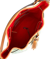 Dooney & Bourke Siesta Key Tasha Palm Leaf Drawstring Bucket Bag