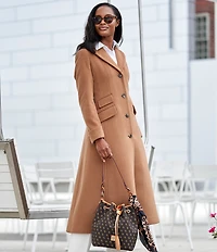 Dooney & Bourke Signature Blakely Collection Tasha Logo Drawstring Contrast Trim Bucket Bag