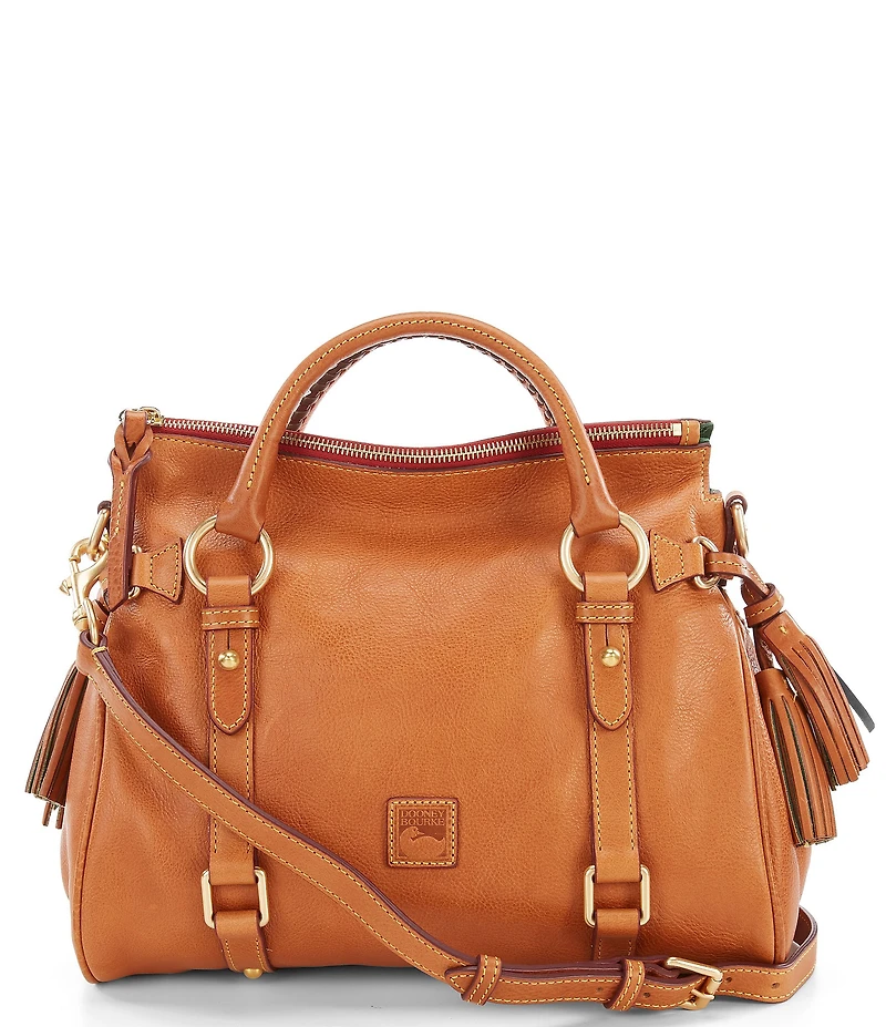 Dooney & Bourke Florentine Leather Tassle Satchel Bag