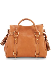 Dooney & Bourke Florentine Leather Tassle Satchel Bag