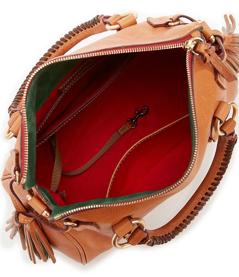 Dooney & Bourke Florentine Leather Tassle Satchel Bag