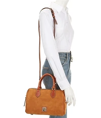 Dooney & Bourke Suede Barrel Satchel Bag