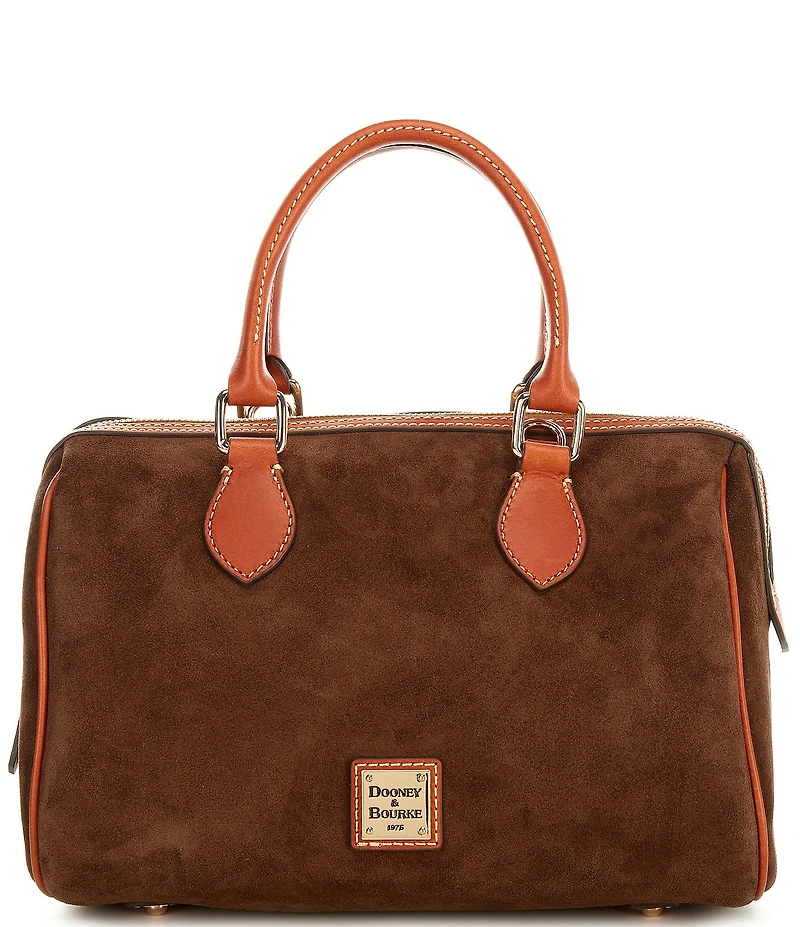Dooney & Bourke Suede Barrel Satchel Bag