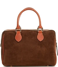 Dooney & Bourke Suede Barrel Satchel Bag