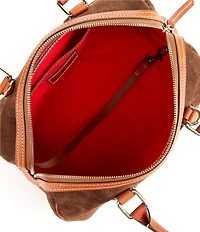 Dooney & Bourke Suede Barrel Satchel Bag