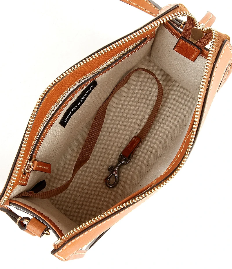 Dooney & Bourke Zebra Leather Zip Crossbody Bag