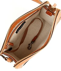 Dooney & Bourke Zebra Leather Zip Crossbody Bag