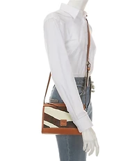 Dooney & Bourke Zebra Leather Zip Crossbody Bag