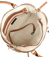 Dooney & Bourke Zebra Print Domed Satchel Bag