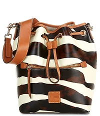 Dooney & Bourke Zebra Print Drawstring Shoulder Bag