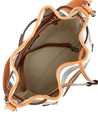 Dooney & Bourke Zebra Print Drawstring Shoulder Bag