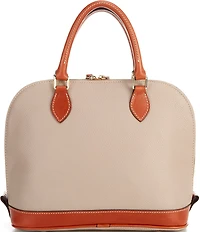 Dooney & Bourke Pebble Collection Zip Dome Contrast Trim Satchel Bag