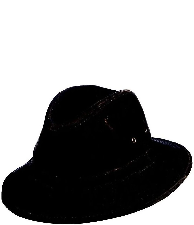 Dorfman Milano Hiker Washed Twill Safari 2 1/2#double; Brim Hat