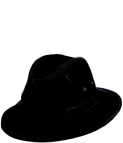 Dorfman Milano Hiker Washed Twill Safari 2 1/2#double; Brim Hat