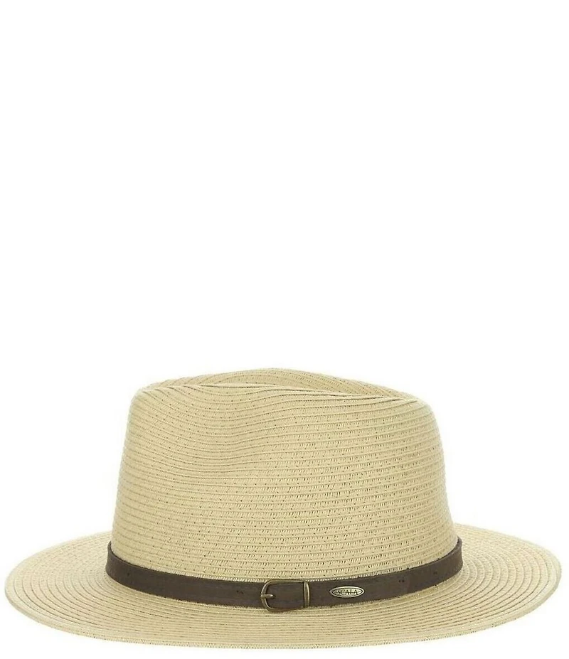 Dorfman Milano Scala Astoria Safari Straw 2 1/2#double; Brim Hat