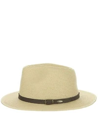 Dorfman Milano Scala Astoria Safari Straw 2 1/2#double; Brim Hat