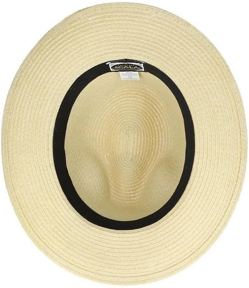 Dorfman Milano Scala Astoria Safari Straw 2 1/2#double; Brim Hat