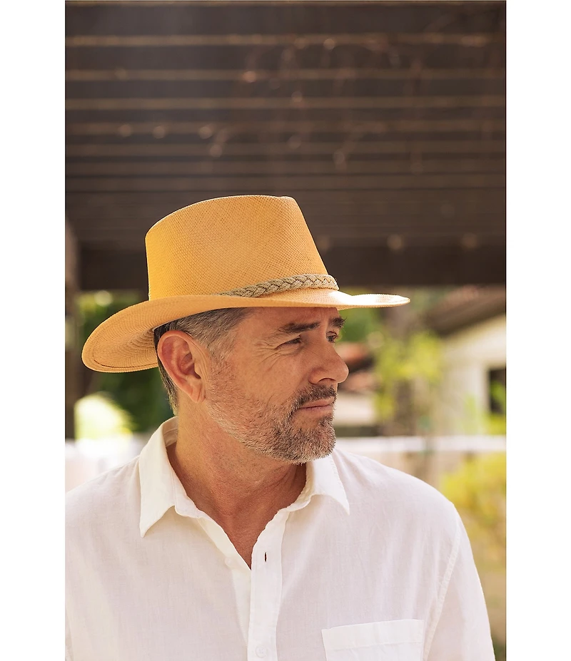 Dorfman Milano Scala Genuine Panama Outback Taos 3#double; Brim Hat