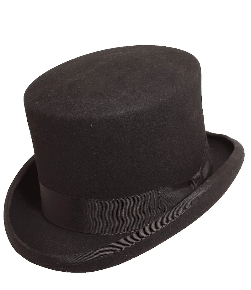 Dorfman Milano Scala Structured Wool Felt 5 1/2#double; Top Hat