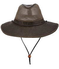 Dorfman Milano Shadbush Weathered Safari 3#double; Brim Hat